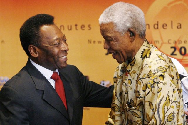 Pelé con Mandela