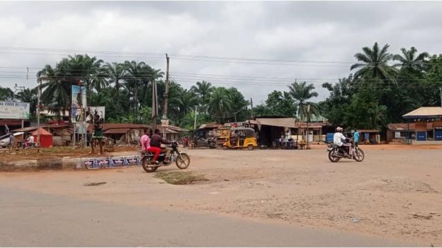 One ever-busy roundabout for Orlu, Imo state, south eastern Nigeria May 29, 2021