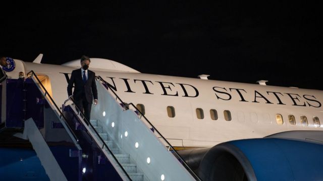 Anthony Blinken, Secretary of State of the United States of America, arrived in Bangkok on July 9.