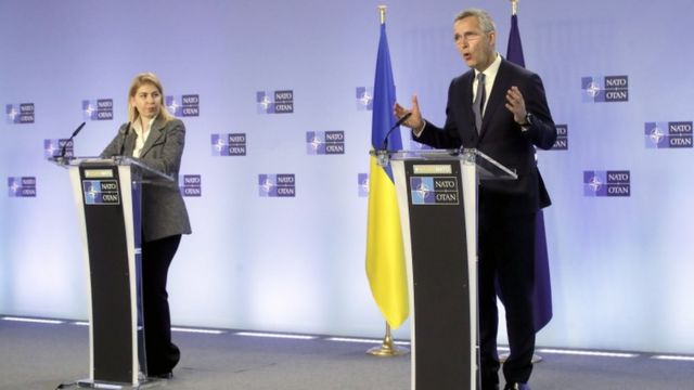 ستولتنبيرغ ونائبة رئيس الوزراء الأوكرانية