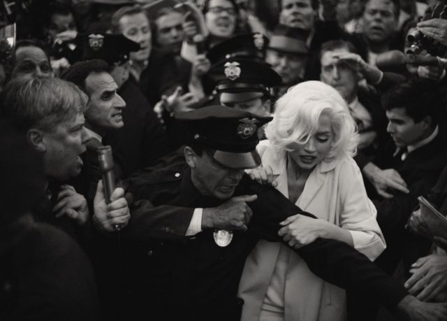 Ana de Armas as Marilyn Monroe in the biopic "Blonde".