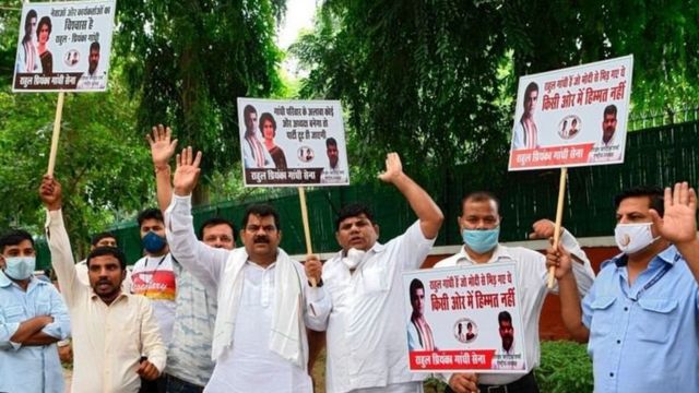 Ms Gandhi's supporters want her to continue in the role