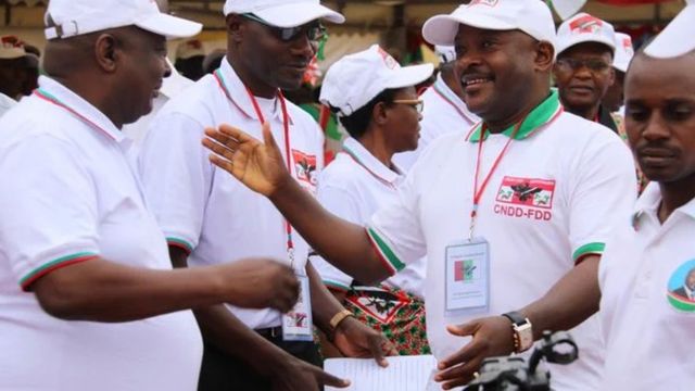 Perezida Pierre Nkurunziza n'abandi bayobozi bi'ishyaka CNDD-FDD