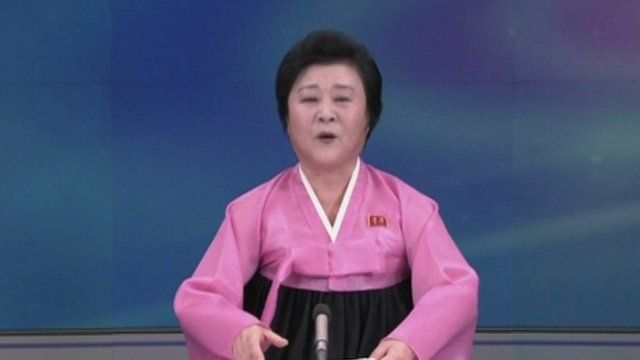 North Korean news reader