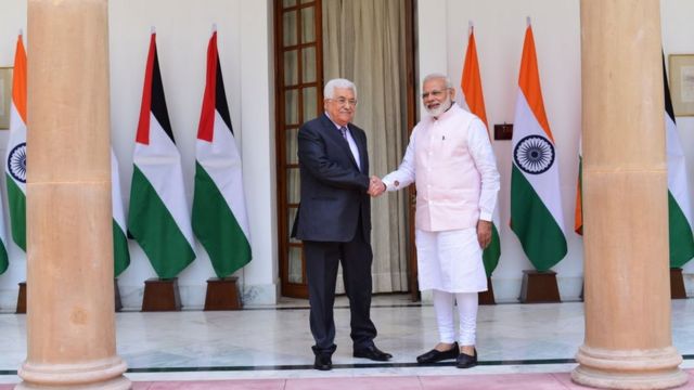 2017 में भारत के दौरे पर आए थे फ़लस्तीनी राष्ट्रपति महमूद अब्बास