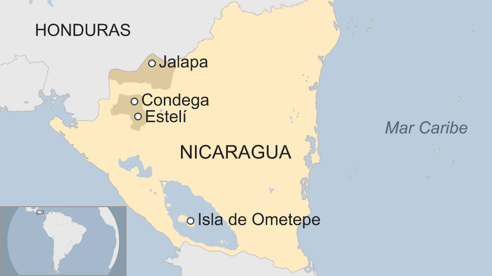 Zonas principales de cultivo de tabaco en Nicaragua.