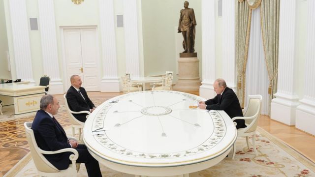 Moskva, Putin, İlham Əliyev, Nikol Paşinyan