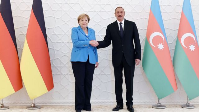 Almaniya Kansleri Angela Merkel prezident İlham Əliyevlə görüşüb