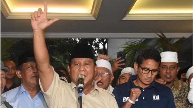 Prabowo Klaim Kemenangan 54%, Real Count KPU Menunjukkan 43,81% - BBC ...