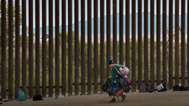 Muro fronterizo con México.