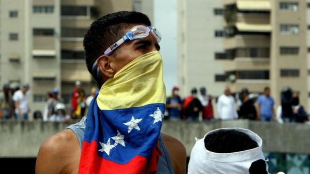 Manifestante venezolano.