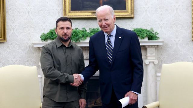 乌克兰总统泽连斯基和美国总统拜登