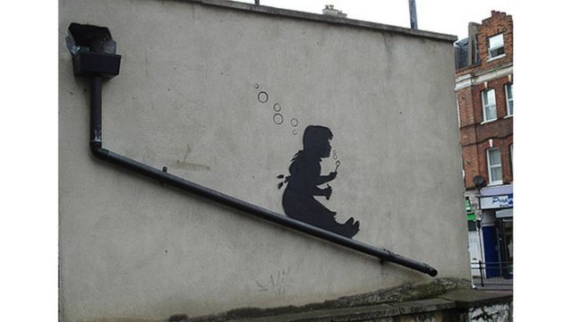 Is renowned artist Banksy responsible for street art that suddenly