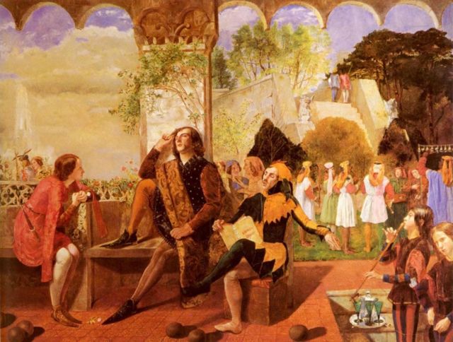 'Twelfth Night' (c. 1850), de Walter Howell Deverell