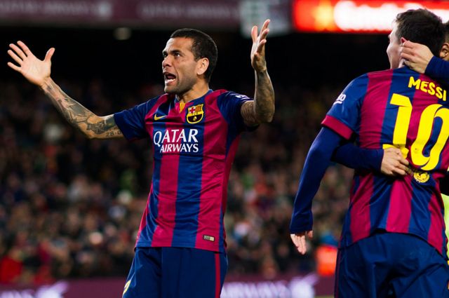 Dani Alves y Messi.