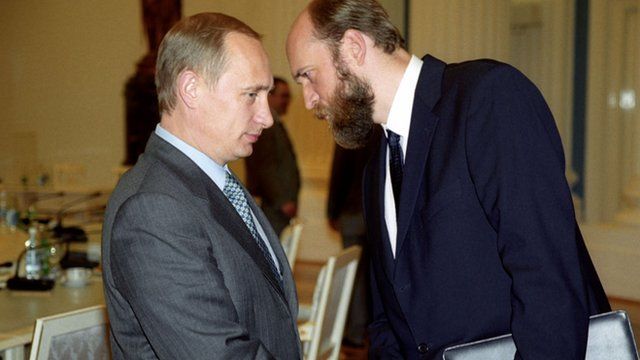 Pugachev speaking with Putin