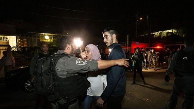 پلیس اسرائیل روز ۴ ماه مه تظاهرکنندگان فلسطینی را پراکنده کرد
