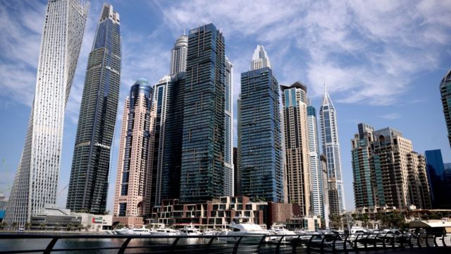 Vista da Marina de Dubai