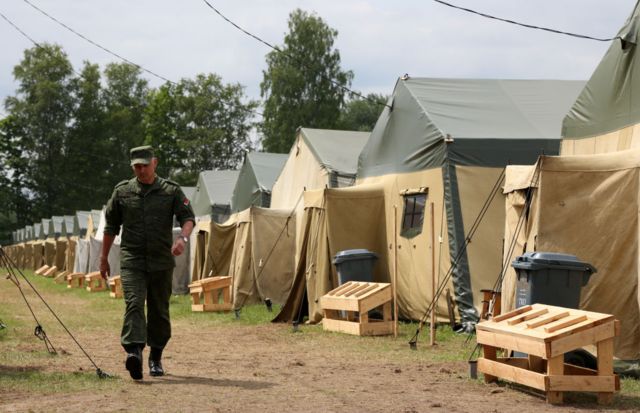 Un campamento Wagner en Bielorrusia