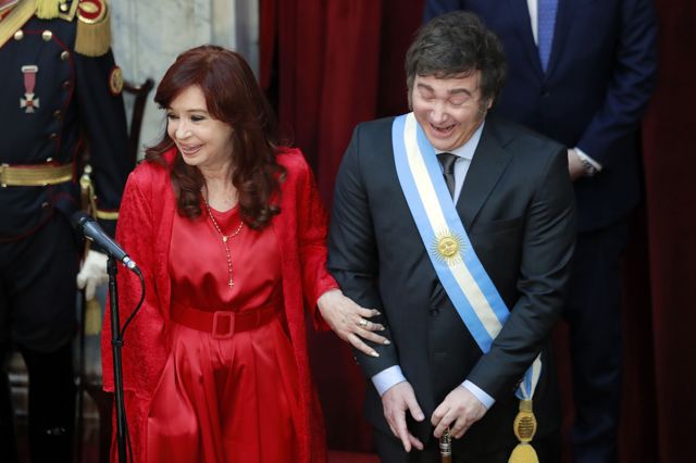 Cristina Fernández y Javier Milei.