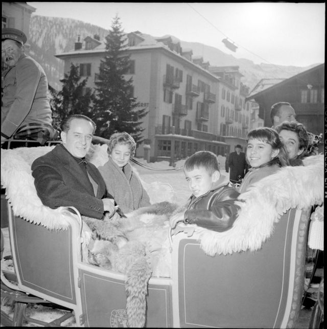 Jacobo Árbenz Guzmán y su familia en Suiza en el año 1955.