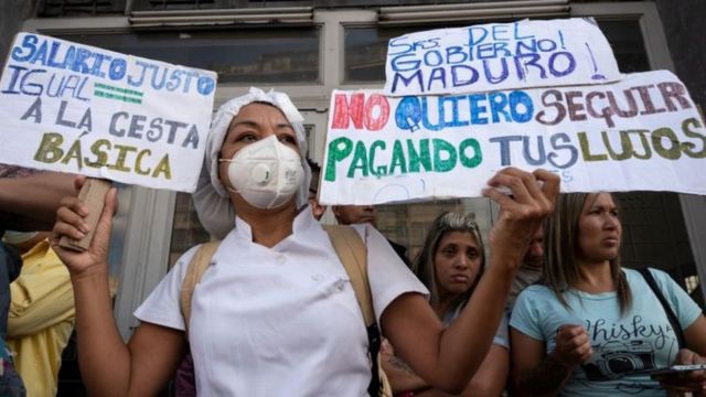 Mulheres protestando na Venezuela