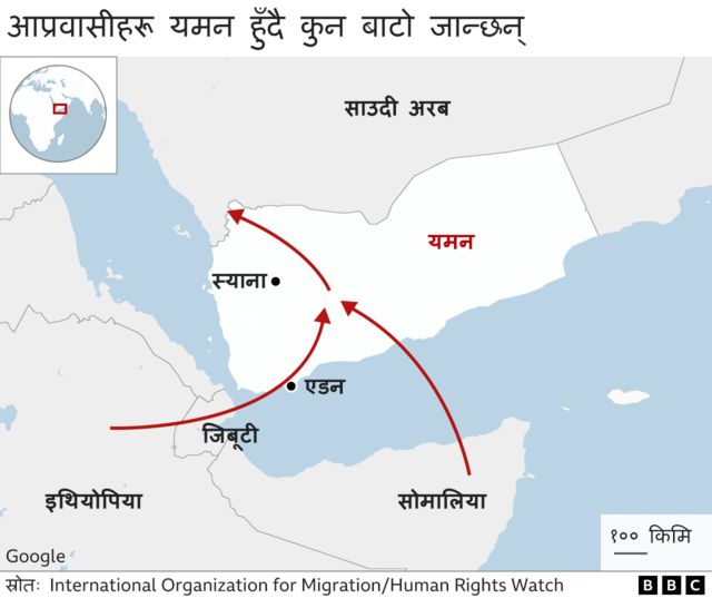 आप्रवासीहरूले प्रयोग गर्ने मार्ग 