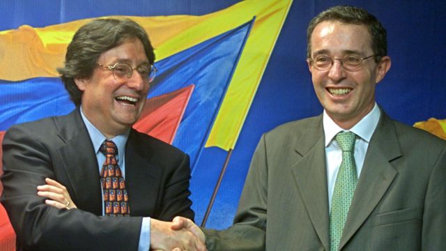Franciso Santos y Alvaro Uribe