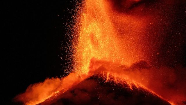 Erupção do Etna, na Itália