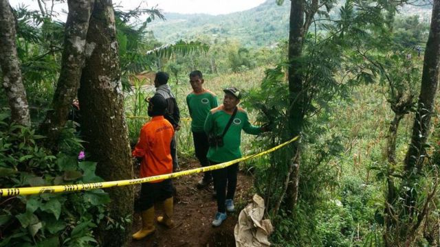 Lokasi pembunuhan korban Tohari di lahan perkebunan milik pelaku di Desa Balun. 