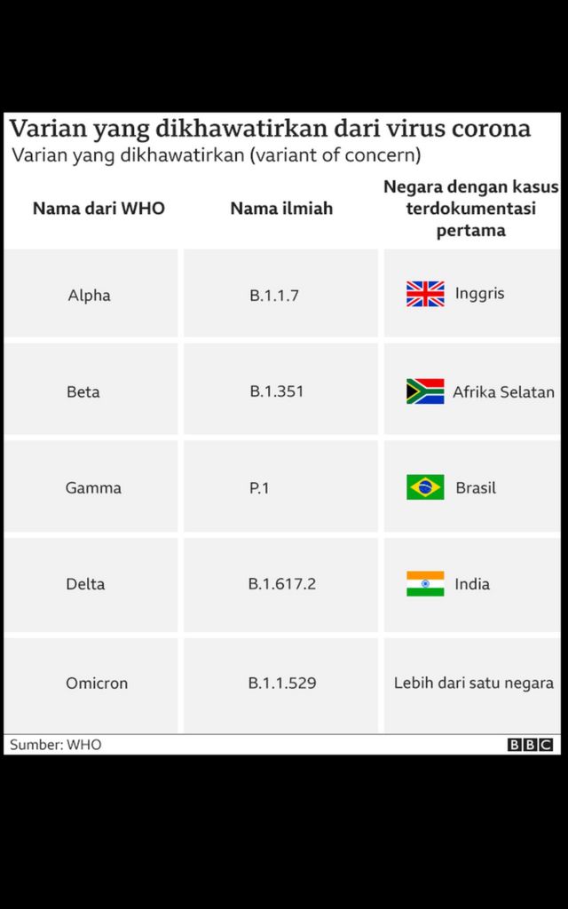 Varian dalam virus corona.