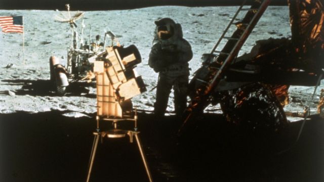 Imagem mostra o homem na Lua