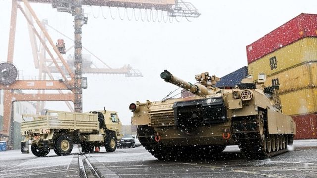 amerikanisch "Abrams" in Polen