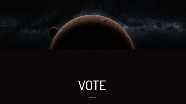 Reprodução do site da votação