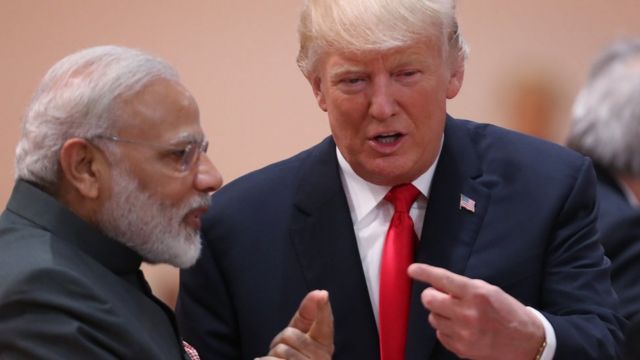 নরেন্দ্র মোদী ও ডোনাল্ড ট্রাম্প