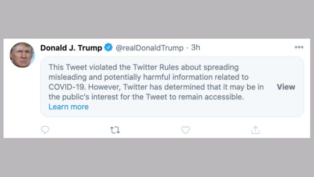 Le tweet caché de Trump