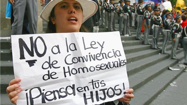 Protesta contra el matrimonio igualitario en Ciudad de México.