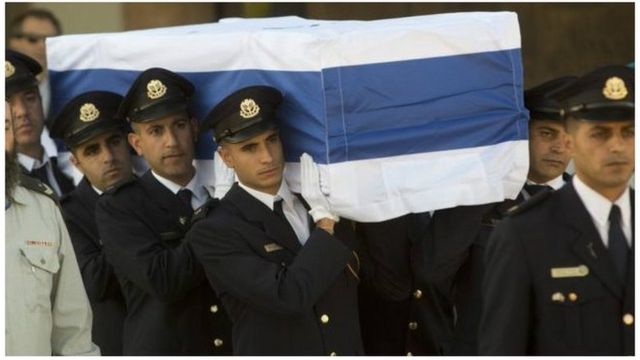 Le cercueil de Shimon Peres, Israël