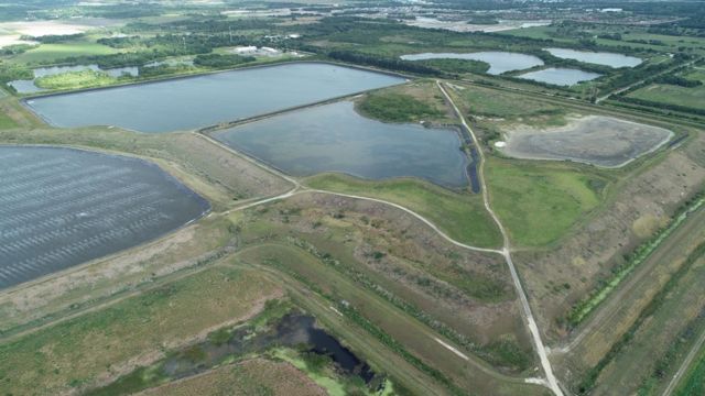 Kebocoran ditemukan di reservoir di Piney Point, Florida, Amerika Serikat.