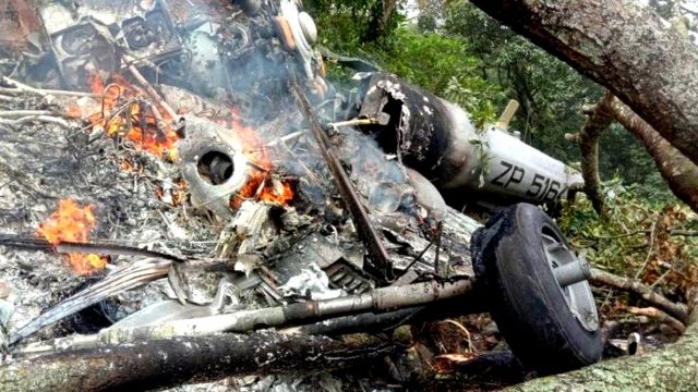बिपिन रावत यांचं हेलिकॉप्टर दुर्घटनाग्रस्त