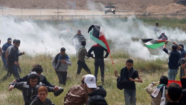 Hari Pertama Unjuk Rasa Warga Di Gaza Sedikitnya Delapan Warga Palestina Tewas Bbc News Indonesia 0843