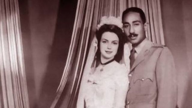 زفاف أنور السادات وجيهان السادات في 29 مايو/آيار من عام 1949