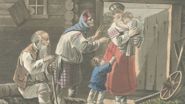Семья русских крестьян (1820 год)