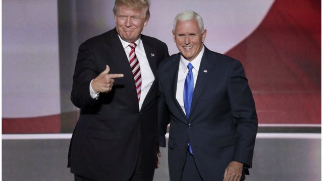 Mike Pence and President Donald Trump