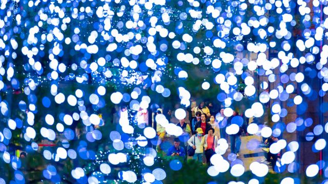 Новогодняя иллюминация в столице Тайваня Тайпее