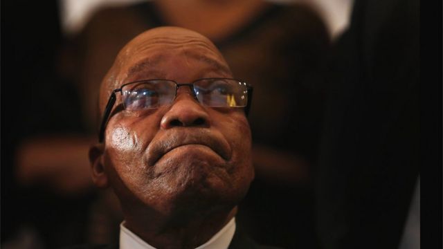 Le président sud-africain Jacob Zuma à l'église méthodiste Bryanston lors d'une journée nationale de prière, le 8 décembre 2013 à Johannesburg.