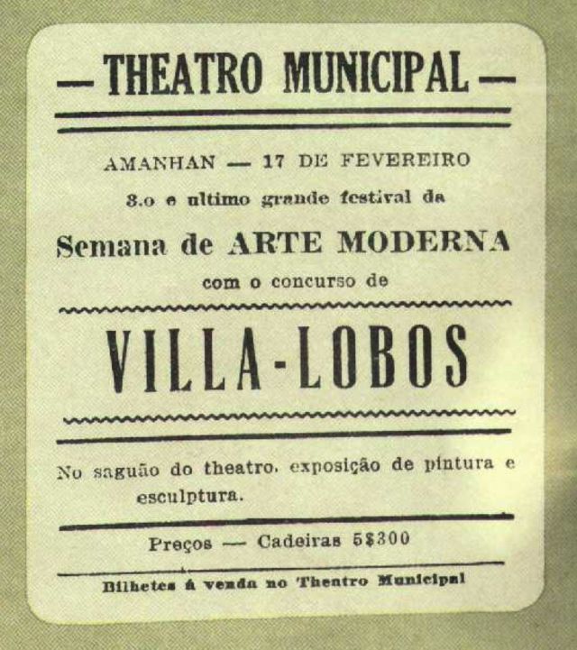 Cartaz da semana de arte moderna