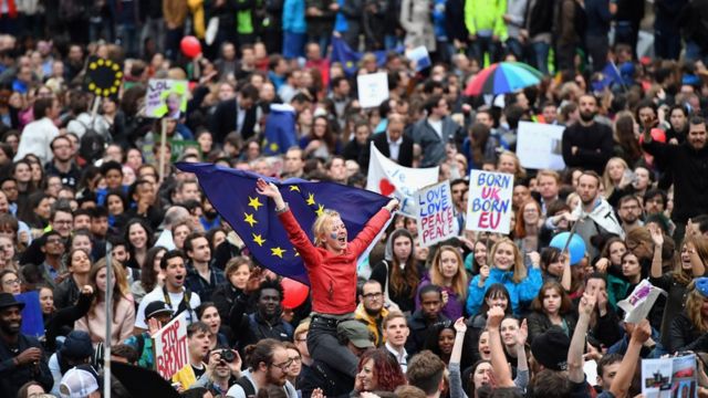 Protesta contra el Brexit