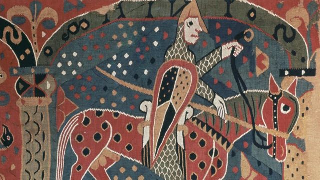 Гобелен с изображением викинга на лошади
