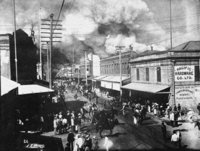 Incendio del barrio chino en Honolulu, 1900